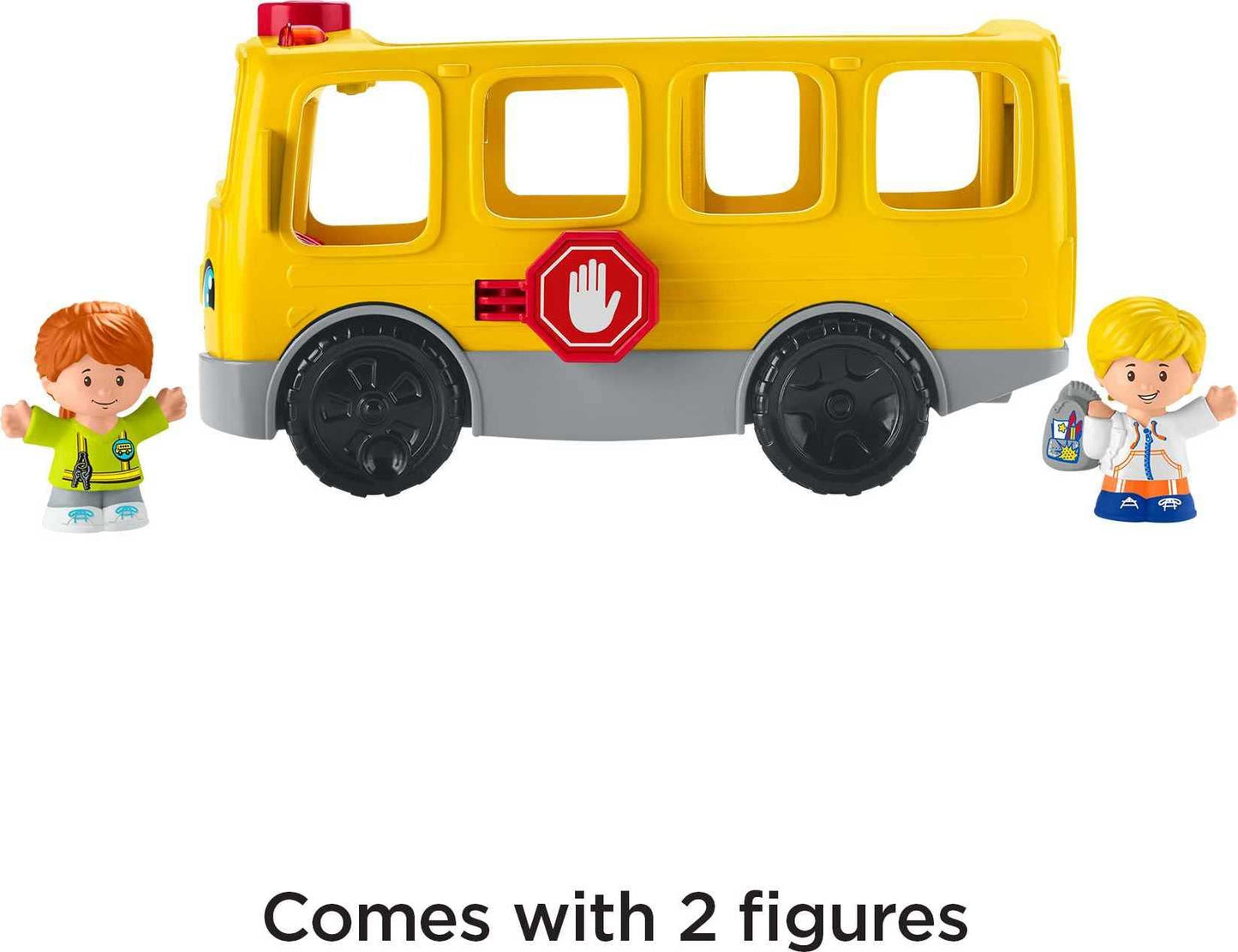 Fisher-Price Little People Sit with Me School Bus – Lights, Sounds & 2 Figures for Toddlers 1+