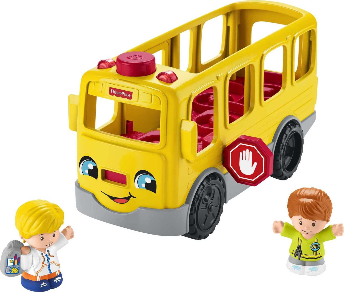 Fisher-Price Little People Sit with Me School Bus – Lights, Sounds & 2 Figures for Toddlers 1+