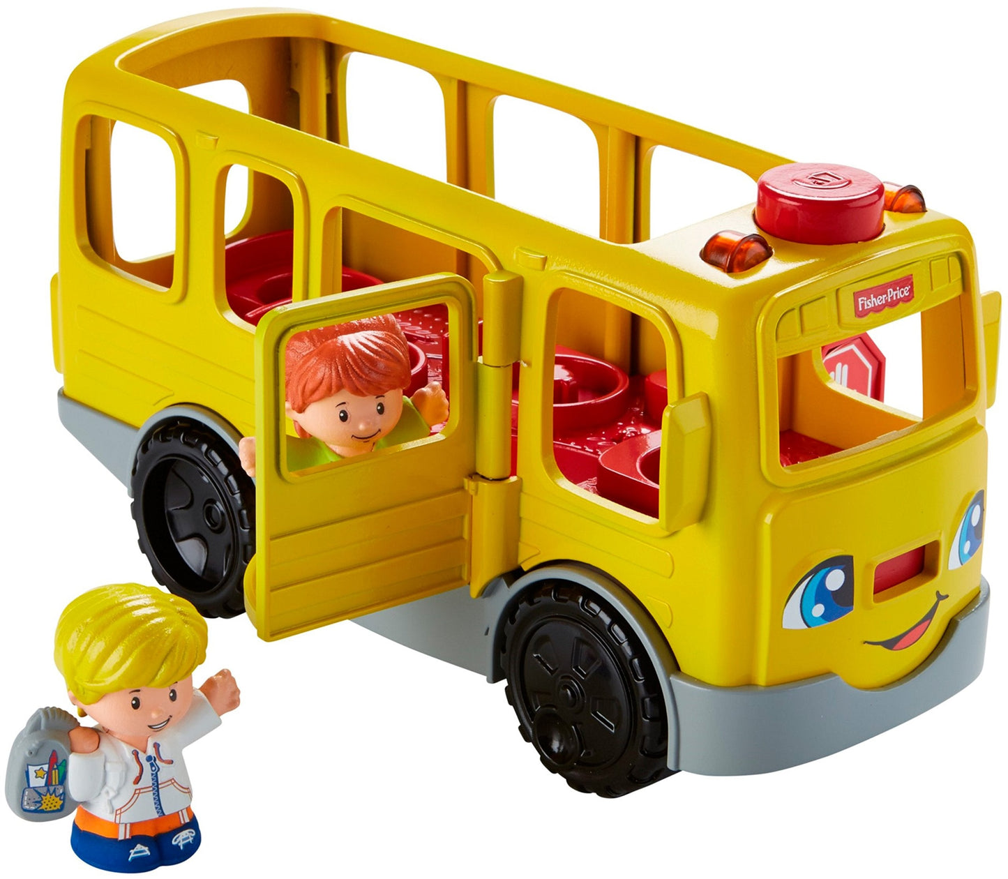 Fisher-Price Little People Sit with Me School Bus – Lights, Sounds & 2 Figures for Toddlers 1+