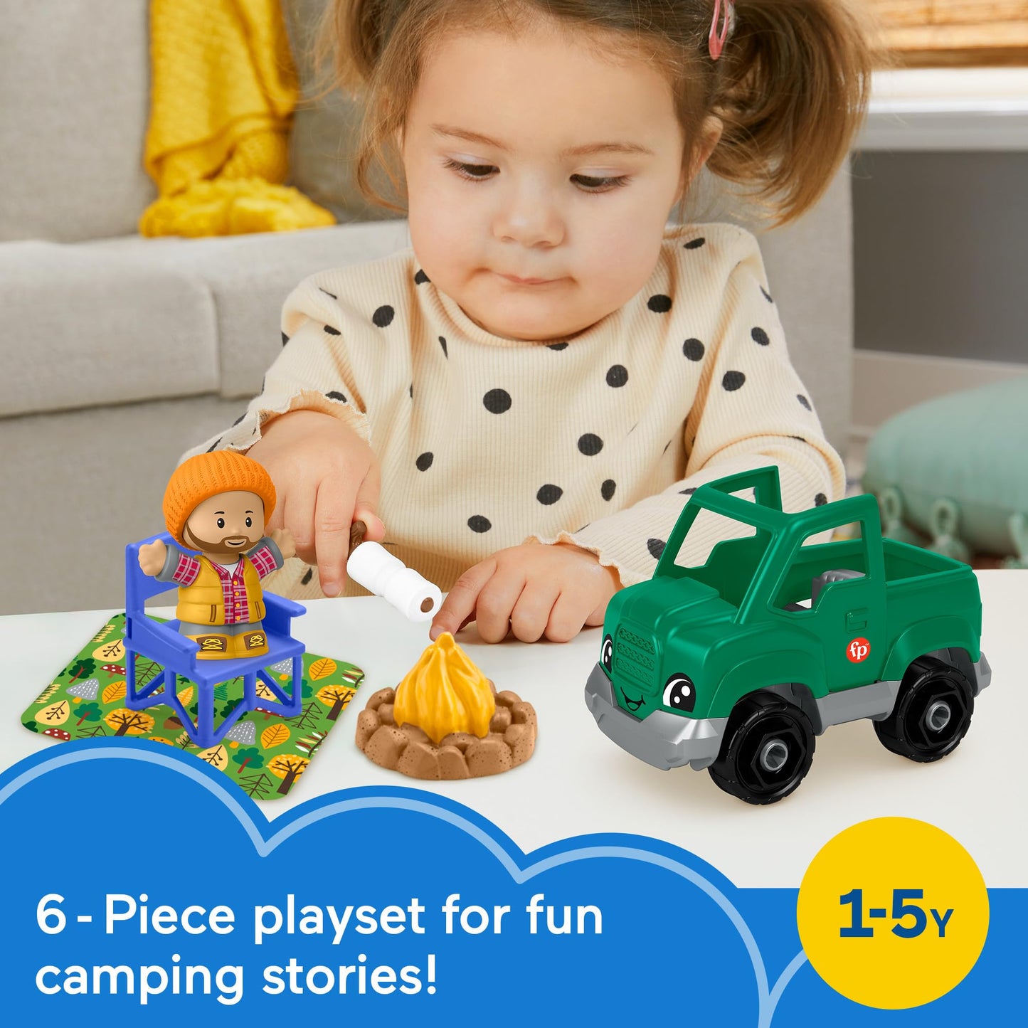 Fisher-Price Little People Time to Camp Set — Imaginative Camping Play for Toddlers