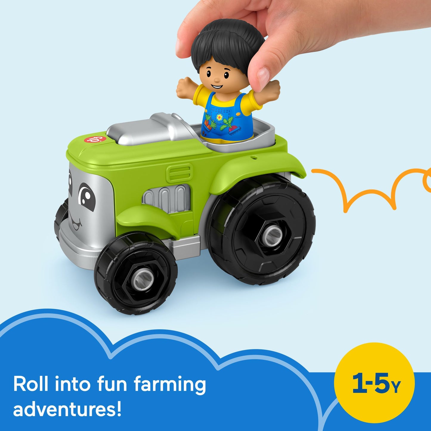 Fisher-Price Little People Tractor and Farmer Figure | Toddler Pretend Play