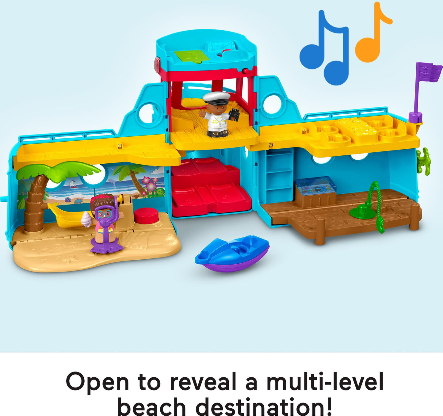 Fisher-Price Little People Travel Together Friend Ship – 2-in-1 Toddler Playset