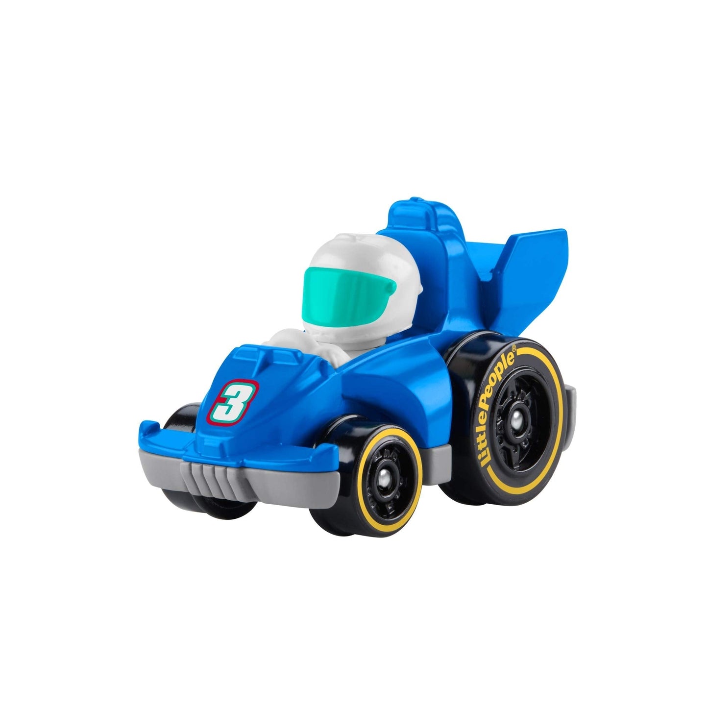 Fisher-Price Little People Wheelies Race Car GMJ21 Blue – Grand Prix Racer