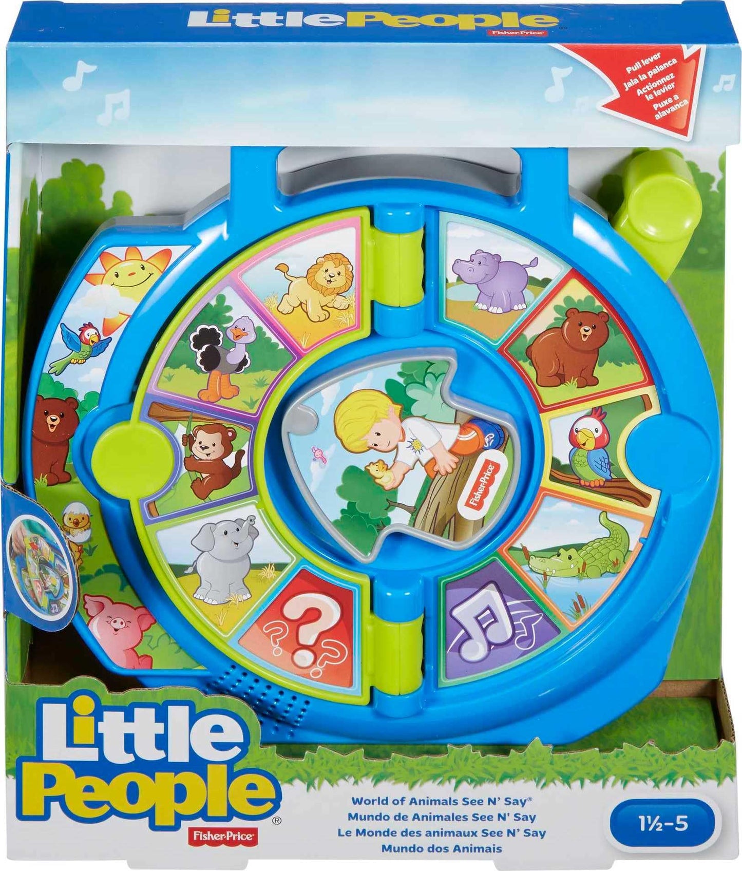 Fisher-Price Little People World of Animals See 'N Say — Music & Sounds Learning Toy for Ages 18+ Months