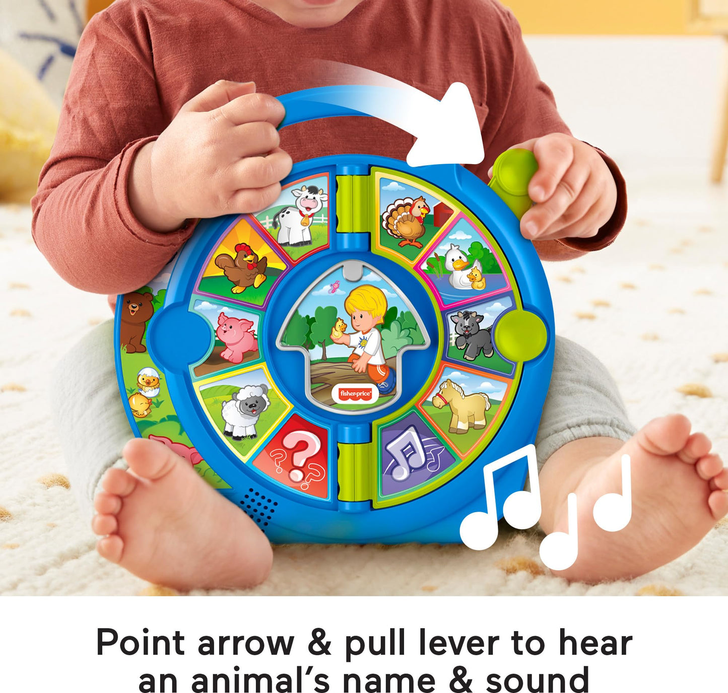 Fisher-Price Little People World of Animals See 'N Say — Music & Sounds Learning Toy for Ages 18+ Months