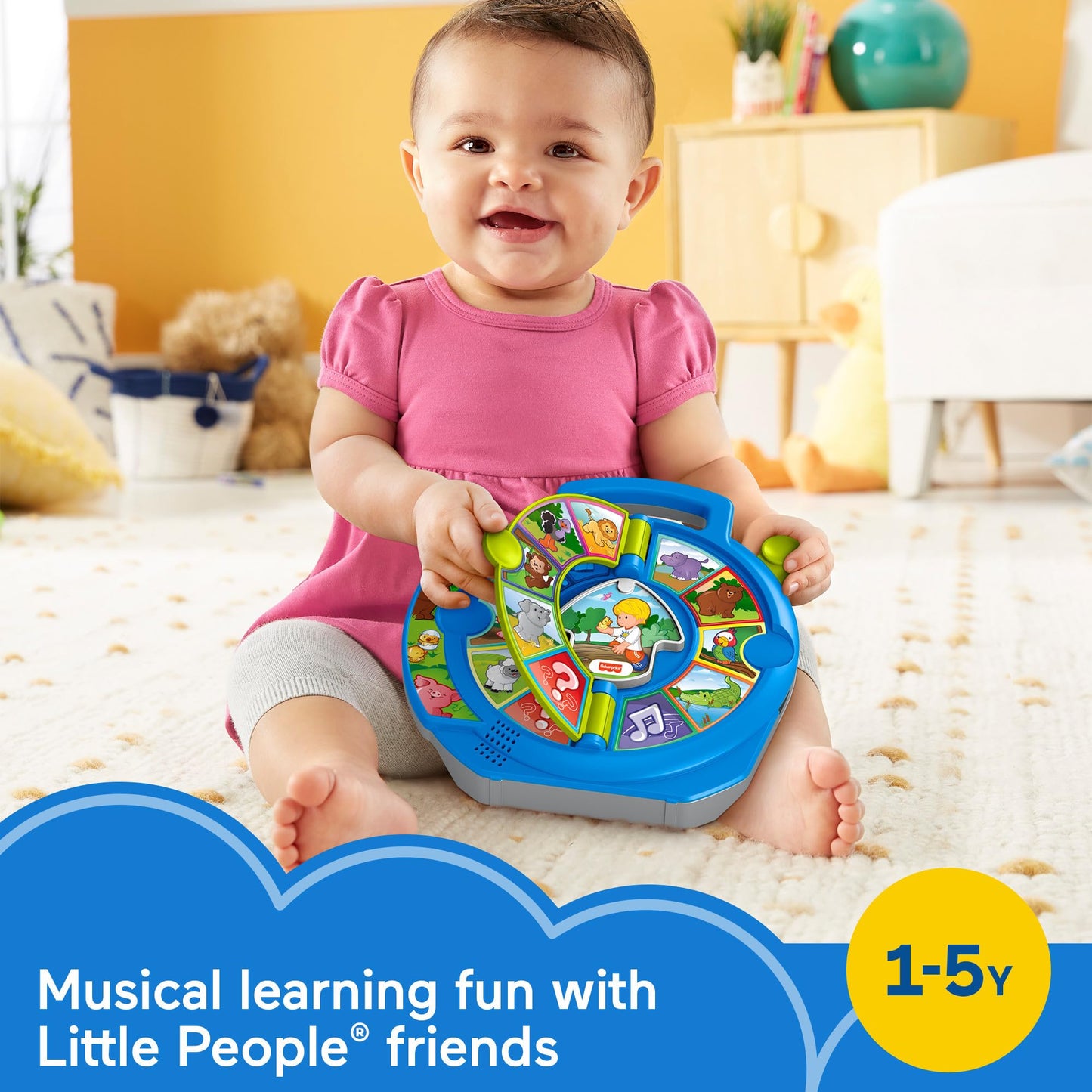 Fisher-Price Little People World of Animals See 'N Say — Music & Sounds Learning Toy for Ages 18+ Months