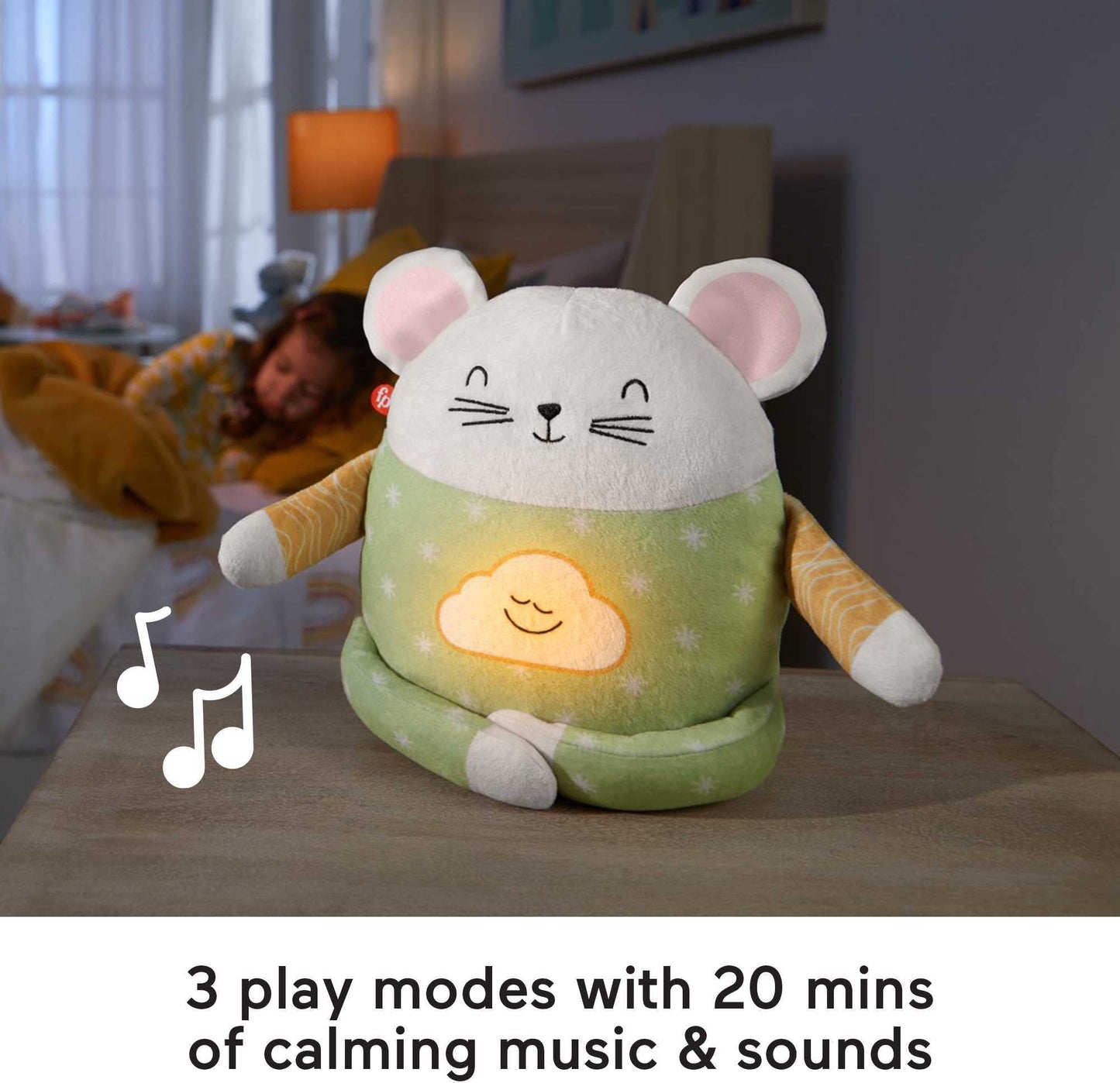 Fisher-Price Toddler Meditation Mouse – Mindfulness Plush with Guided Relaxation, Lights & Music