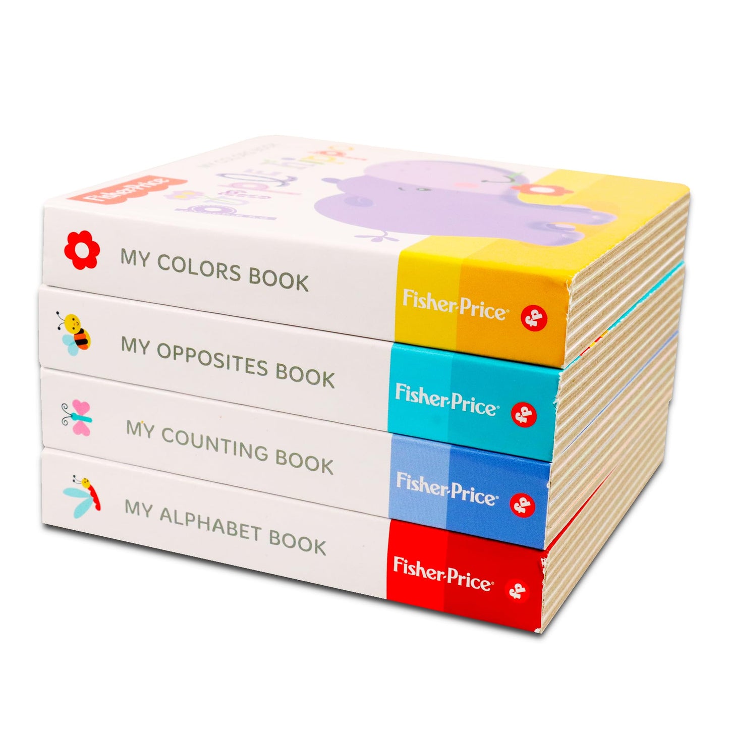 Fisher-Price My First Books: Set of 4 Board Books (ABC, Colors, Numbers, Opposites)