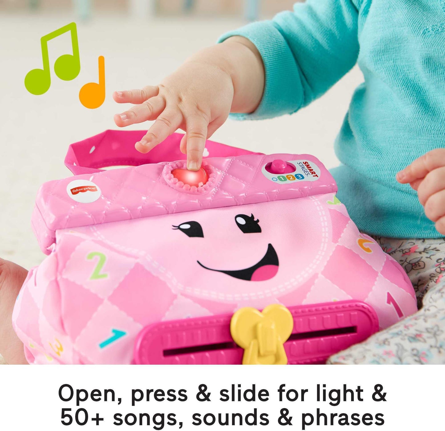 Fisher-Price Laugh & Learn My Smart Purse with Lights, 50+ Songs & 5 Accessories | For Infants 6+ Months