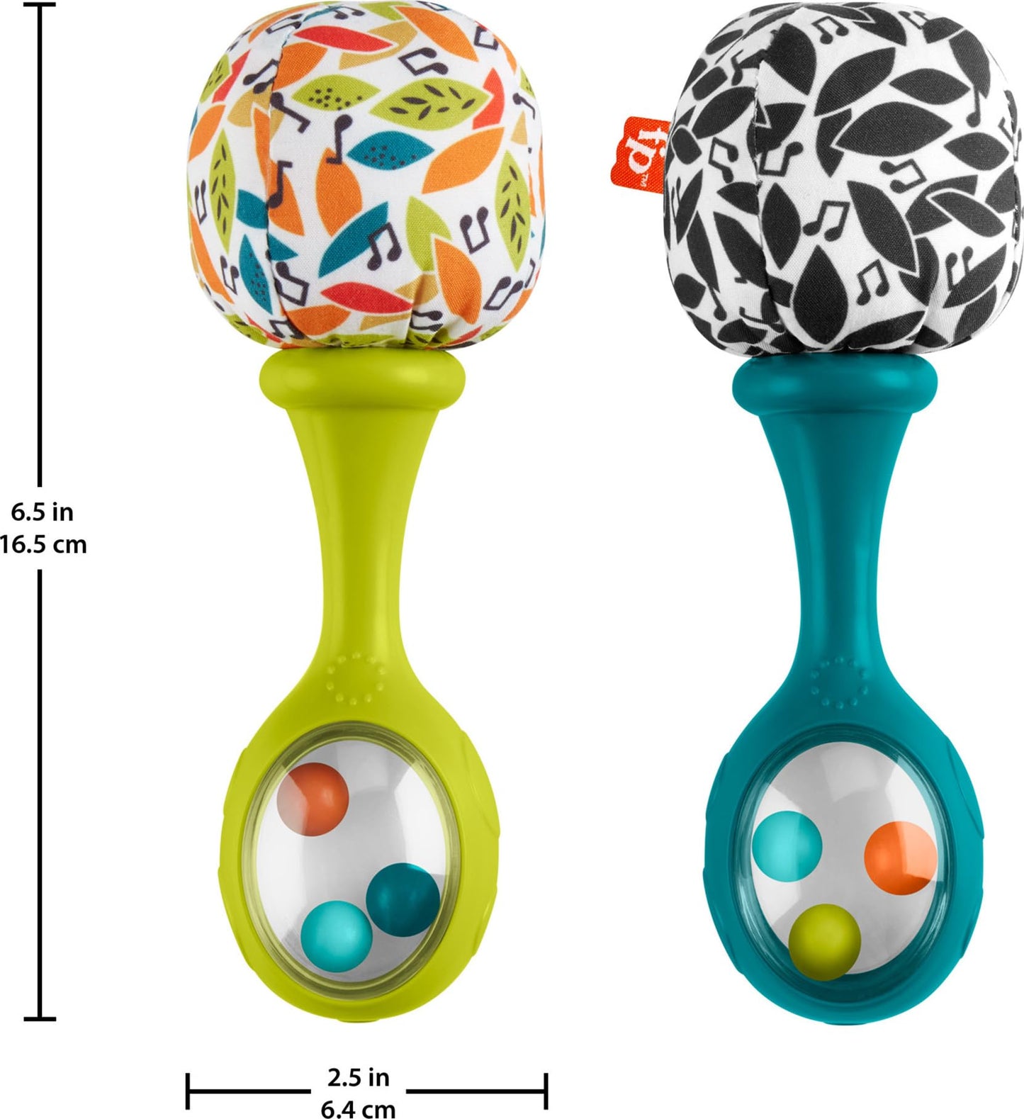 Fisher-Price Newborn Rattle 'n Rock Maracas – Soft Musical Toys for 3+ Months