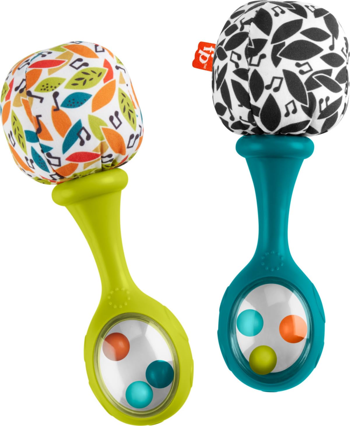 Fisher-Price Newborn Rattle 'n Rock Maracas – Soft Musical Toys for 3+ Months