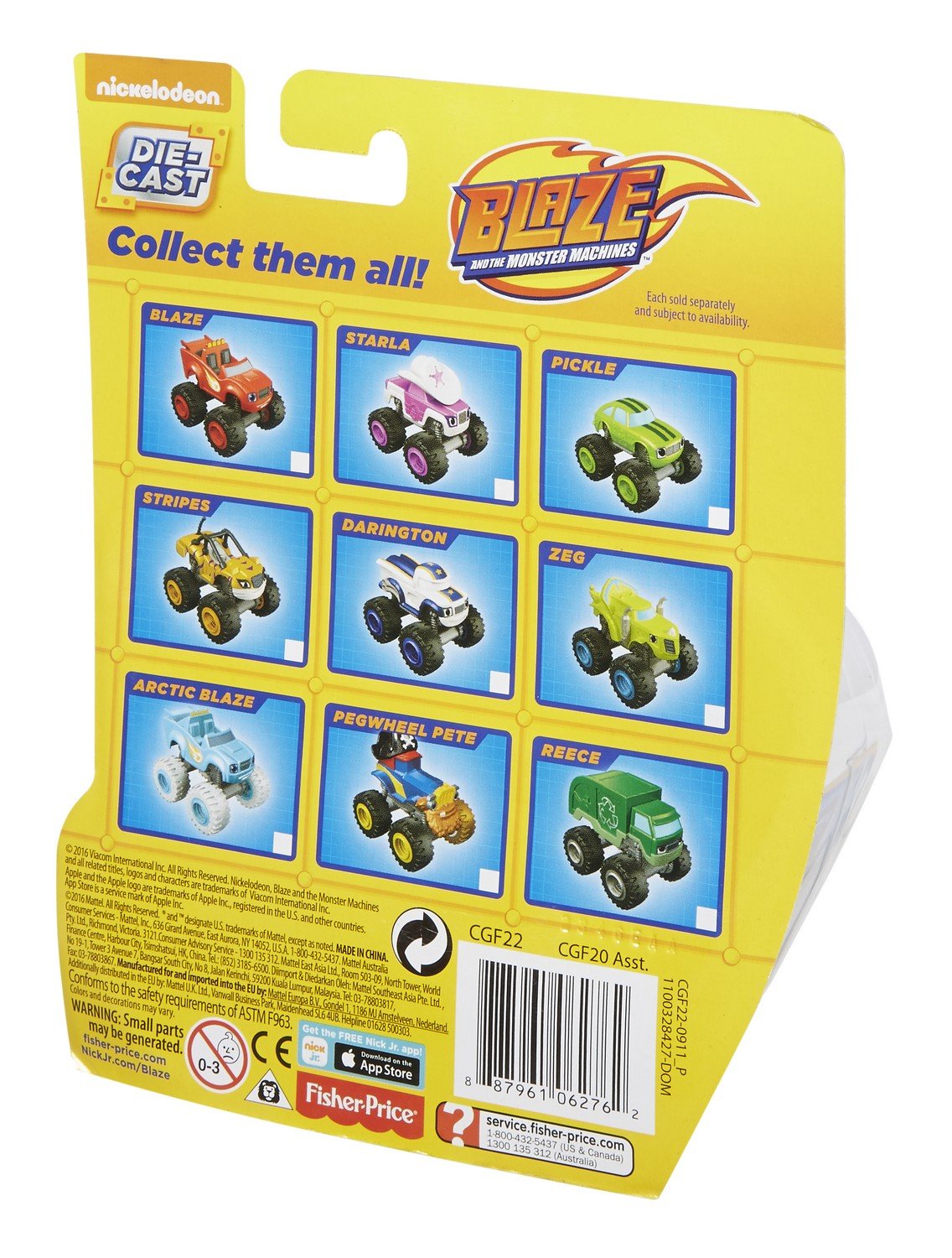 Fisher-Price Nickelodeon Blaze & The Monster Machines Crusher Core Die-Cast Truck