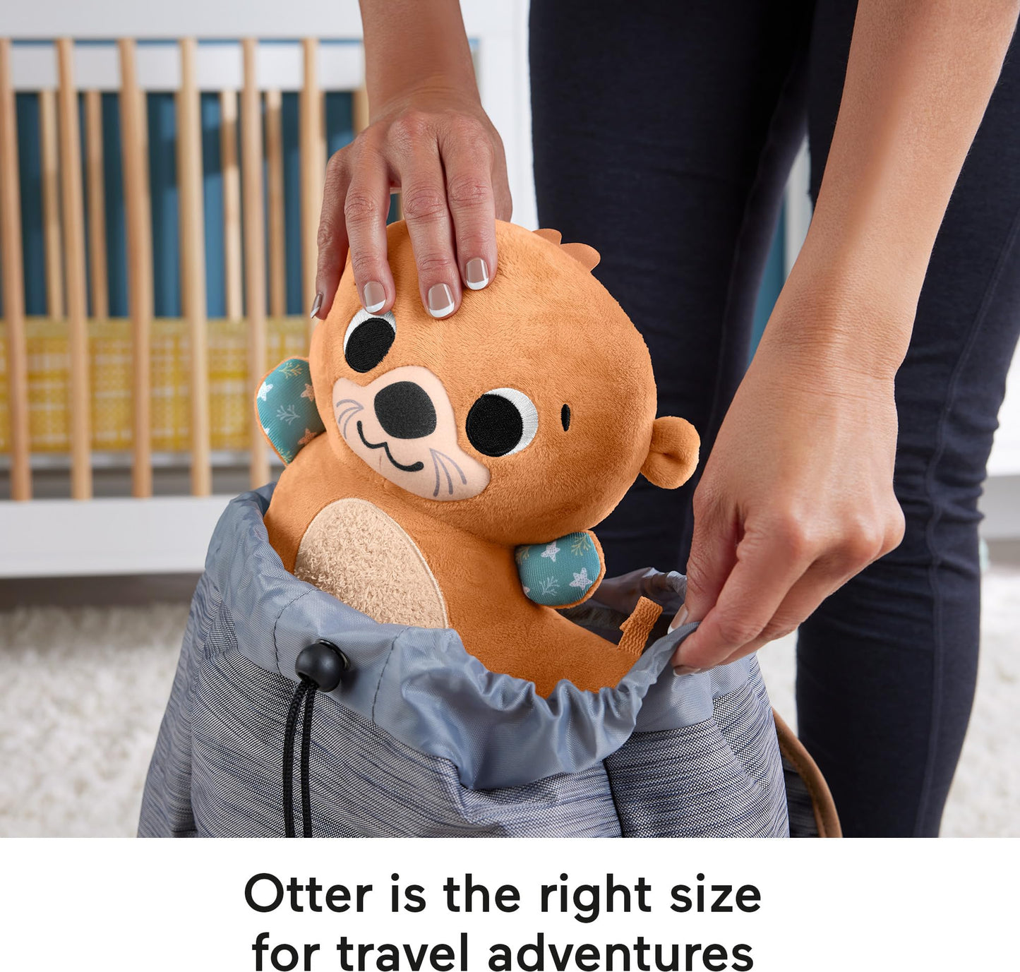 Fisher-Price 2-in-1 Rockin' Tummy Time Otter Toy & Soft Book | Sensory Baby Toy 0+ Months