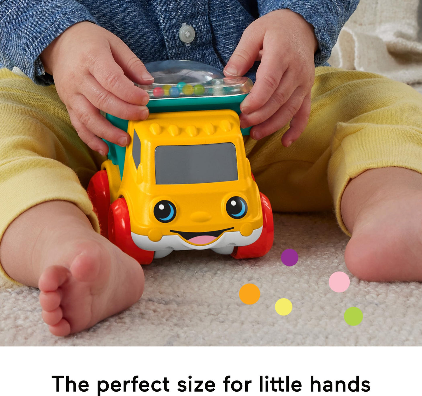 Fisher-Price Poppity Pop Dump Truck – Push-Along Toy for Babies 6+ Months