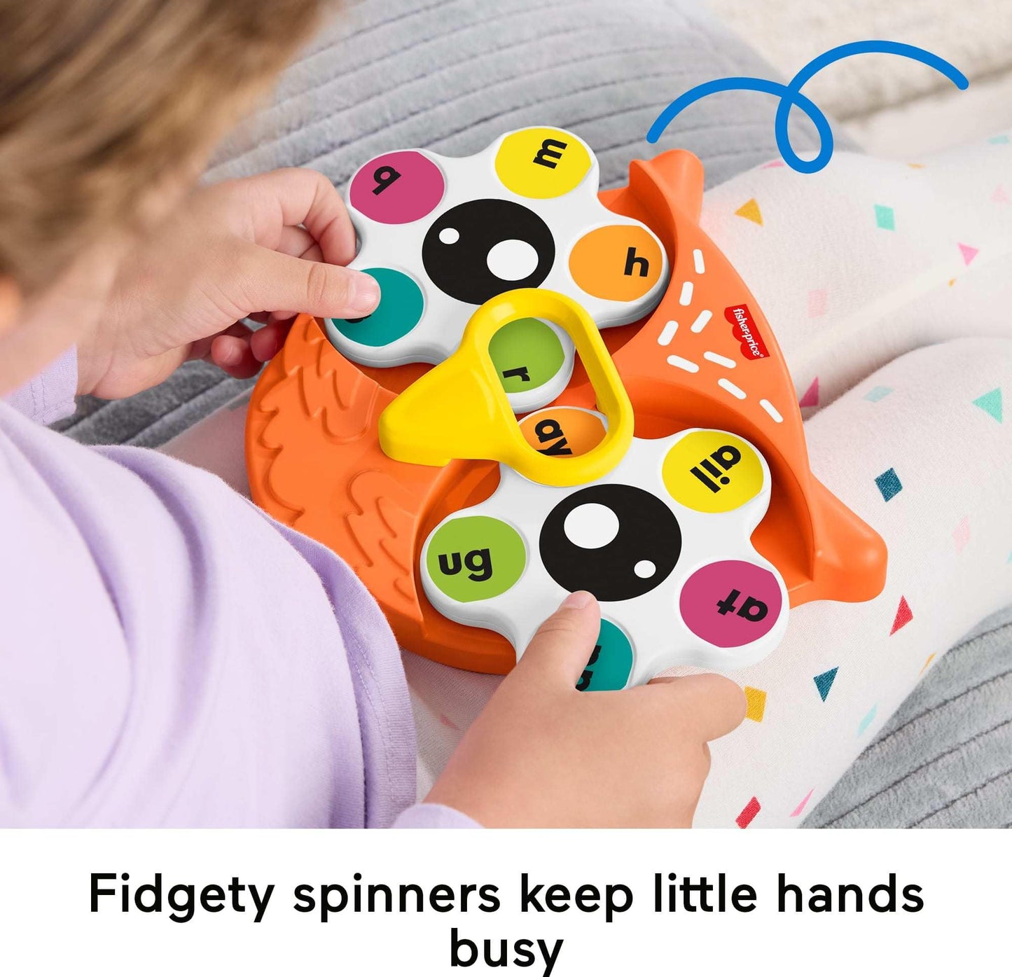 Fisher-Price Spin 'n Rhyme Owl Fidget Spinner – Early Reading & Phonics for Kids 3+