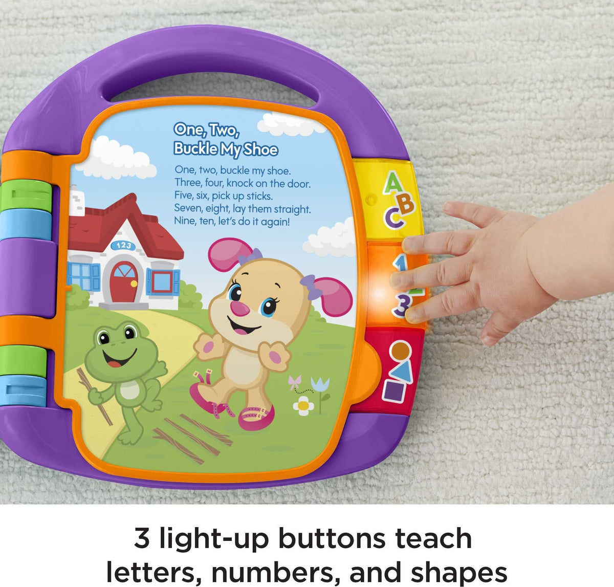 Fisher-Price Laugh & Learn Storybook Rhymes Musical Book – Lights & Sounds for Babies 6+ Months
