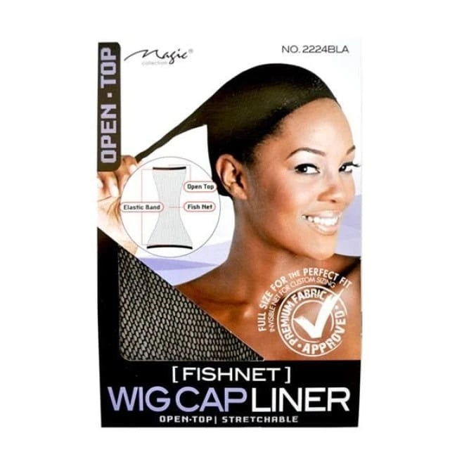 Magic Collection Fishnet Wig Cap Liner for Secure, Comfortable Wig Wear - Black, Standard Size