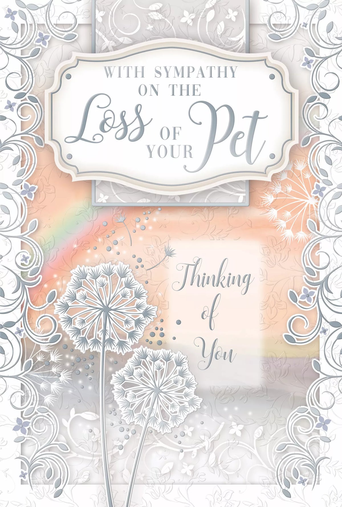 with   sympathy  on the loss of a pet    card