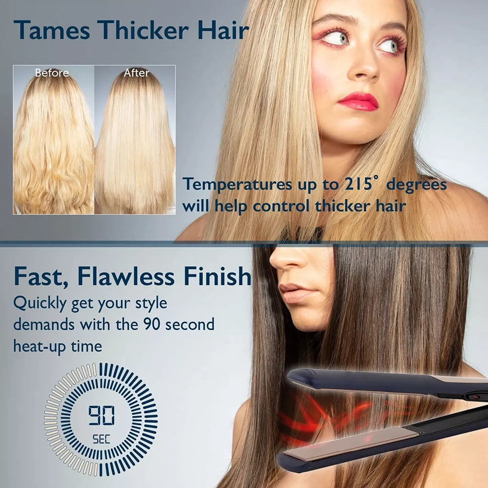 Carmen Twilight Series Ceramic Hair Straightener for Smooth, Frizz-Free Professional Results