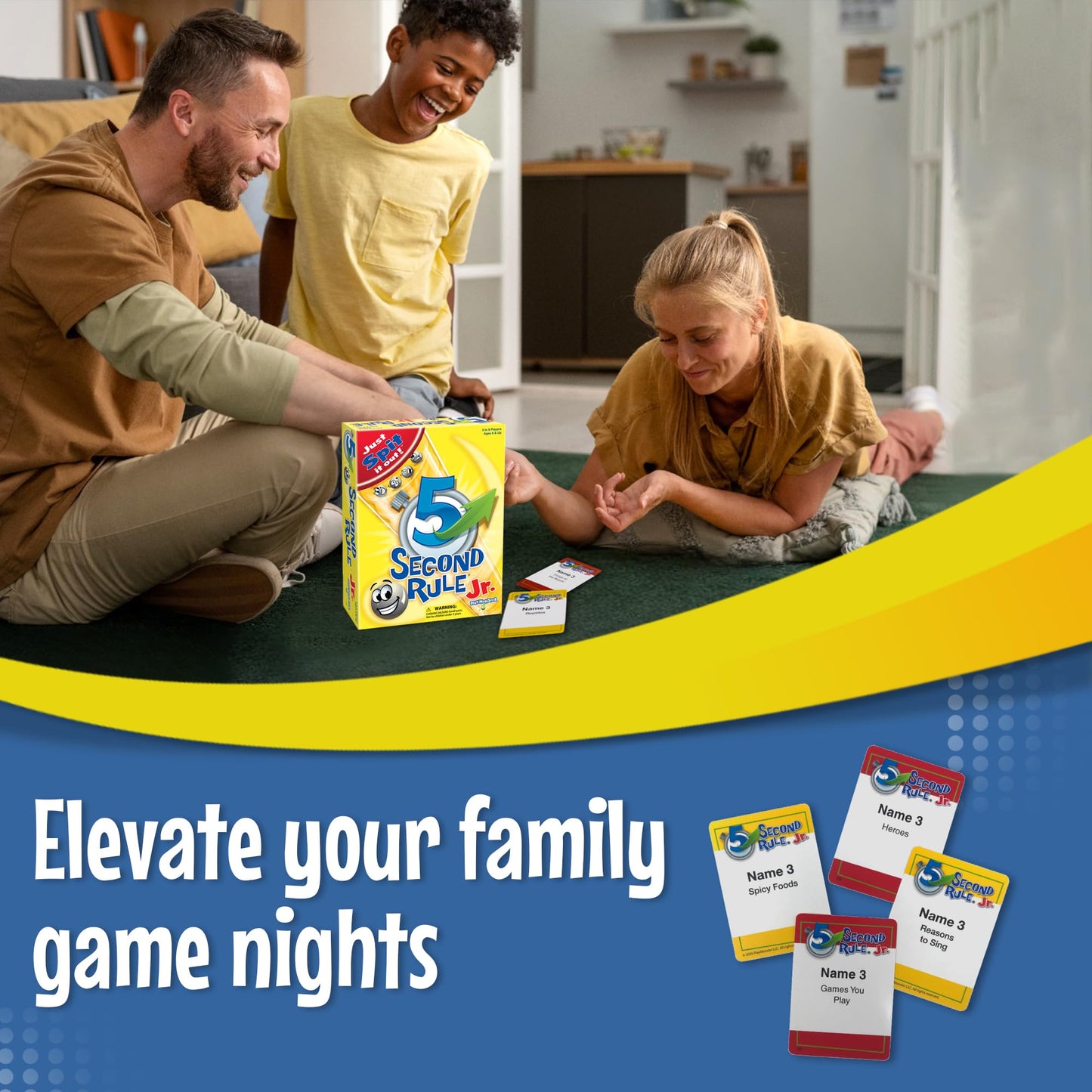 Five Second Rule Jr. Card Game – Quick Think & Shout Answers for Kids 6+