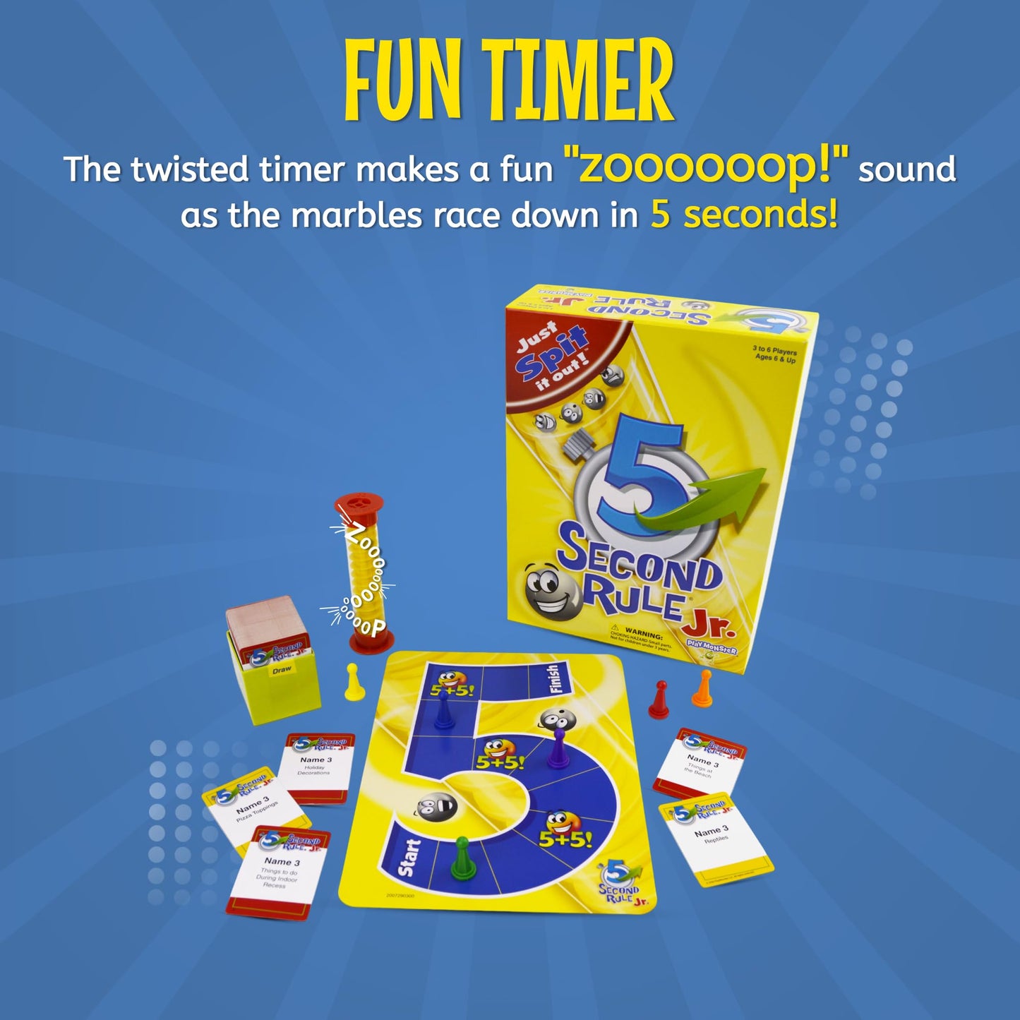 Five Second Rule Jr. Card Game – Quick Think & Shout Answers for Kids 6+