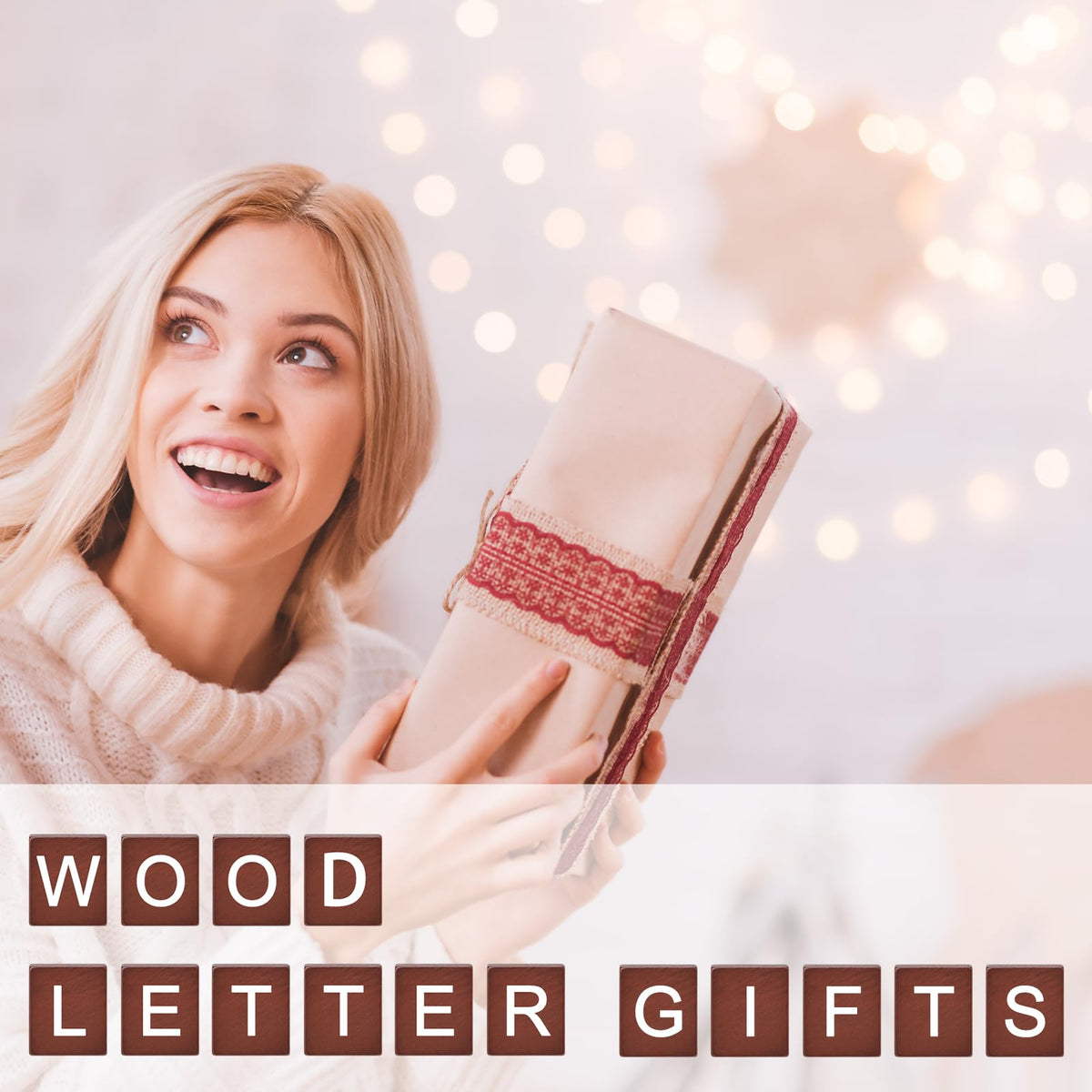 Fiwochic 300 Pcs Maroon Wood Letter Tiles – A-Z Spelling for Crafts & Decor