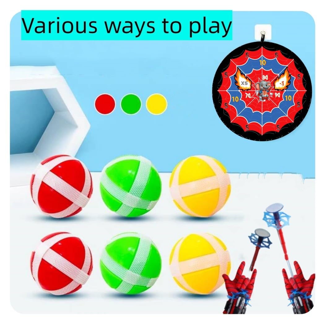 FJQZDBDSA Spiders Web Shooter — Wrist Toy & Target Set for Boys 4-8 | Birthday Gift