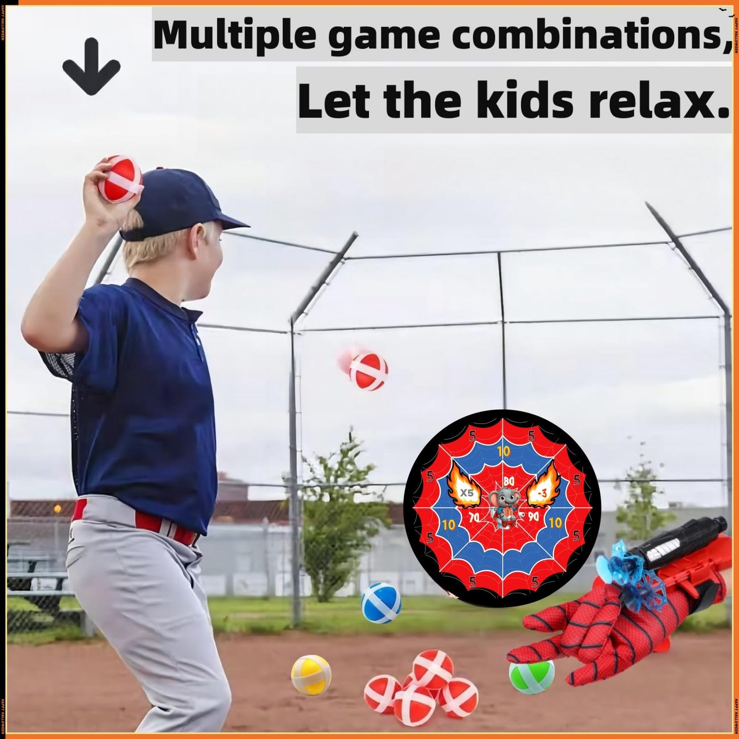 FJQZDBDSA Spiders Web Shooter — Wrist Toy & Target Set for Boys 4-8 | Birthday Gift