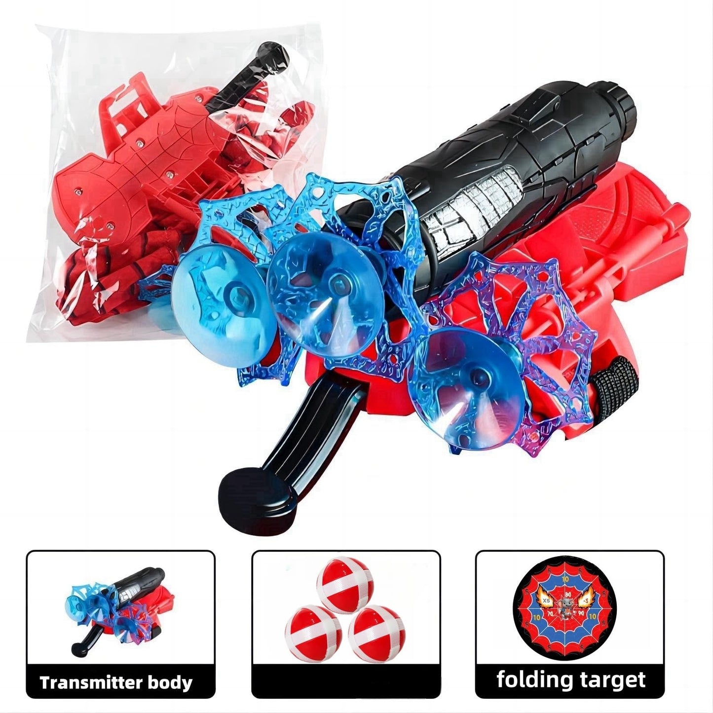 FJQZDBDSA Spiders Web Shooter — Wrist Toy & Target Set for Boys 4-8 | Birthday Gift