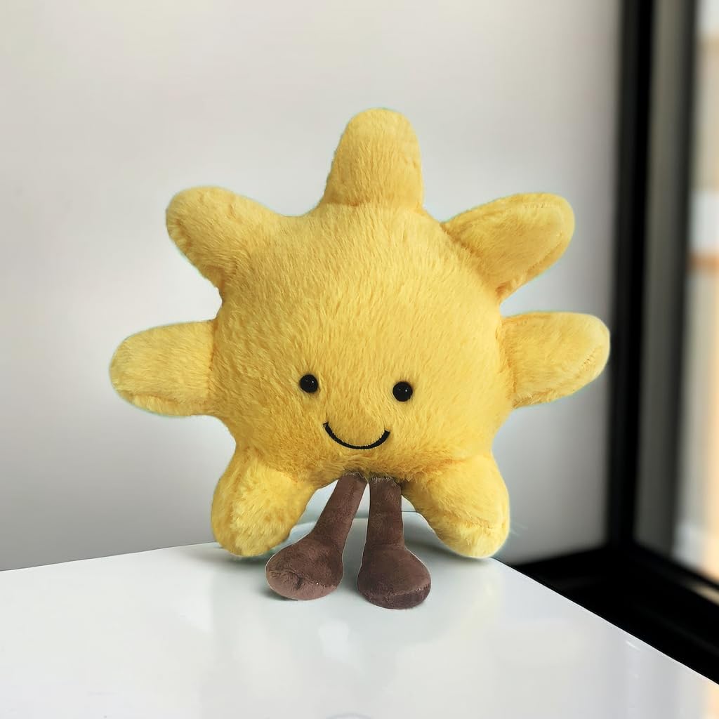 FJQZHA Moon Sun Plush Toy – Soft Moon & Sun Plush for Kids