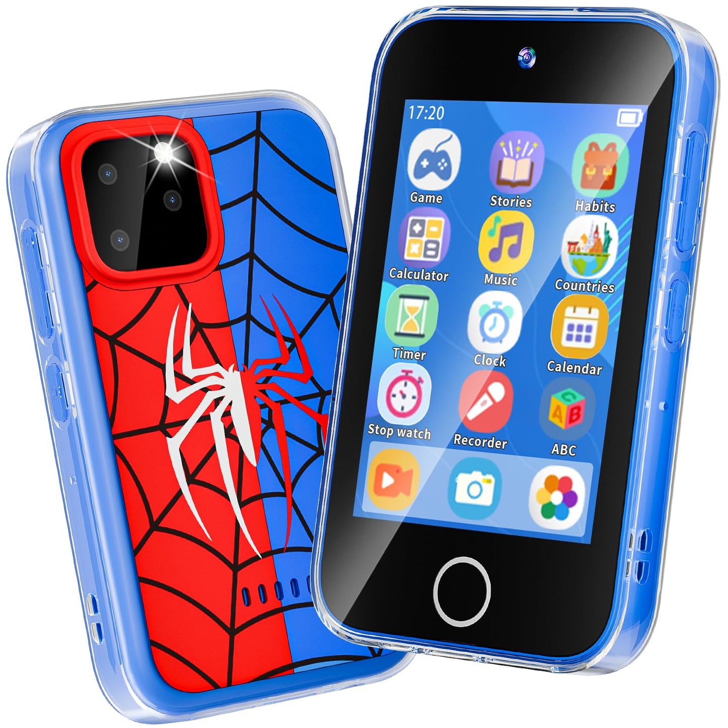 FKATEEN Kids Phone 3.5-inch Touchscreen – Offline Pretend Smartphone with Dual Camera & Habit Tracker (Ages 3-8)