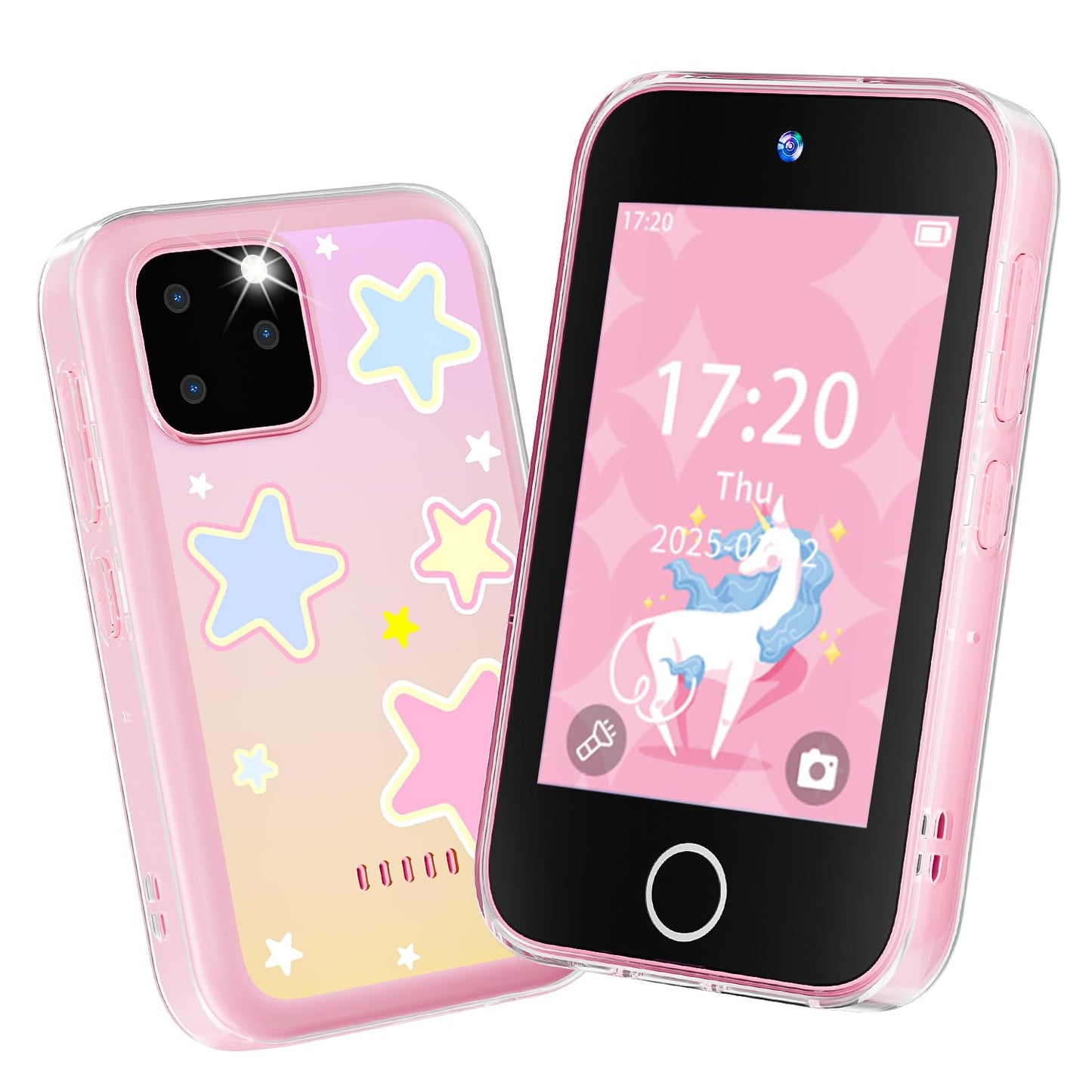 FKATEEN Kids Smart Phone for Girls – 3.5-Inch Touchscreen Learning Toy with Dual Cameras & 26 Games
