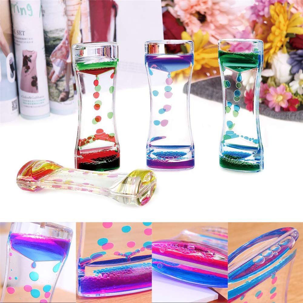 FKYTION Liquid Motion Bubbler Timer & Moving Sand Art – 2 Pack