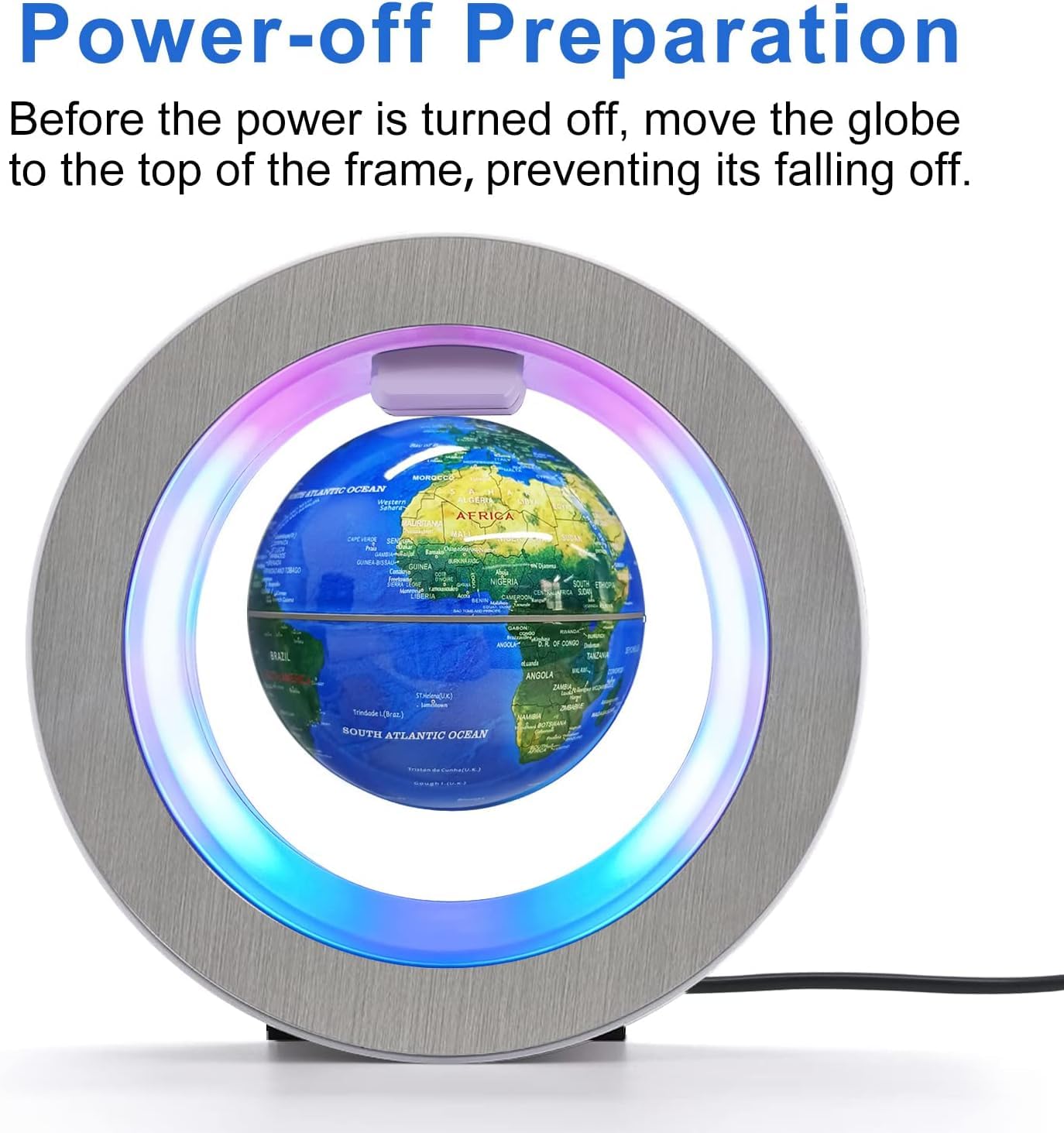 Flagest Magnetic Levitating Globe – LED Floating Globe (4 Inches)
