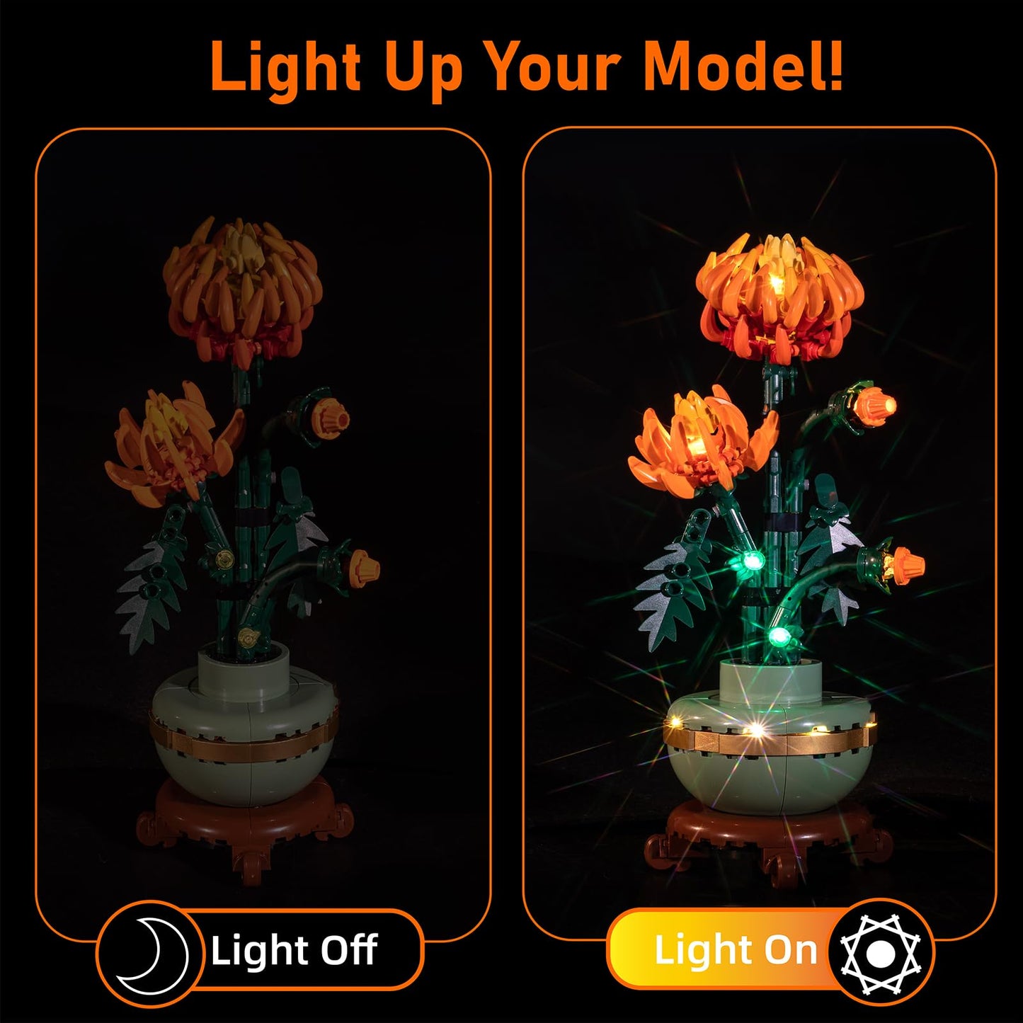 Flashebrick LED Light Kit for Lego Chrysanthemum 10368 – Vibrant Petals Lighting Set