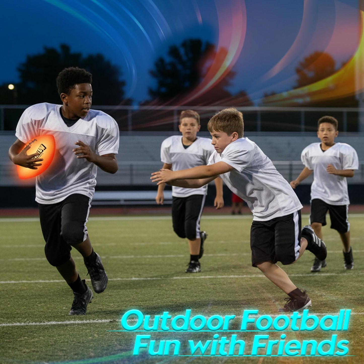FLASHGLOW Light Up Football for Boys — Glow in the Dark Night Play (Ages 8-15)