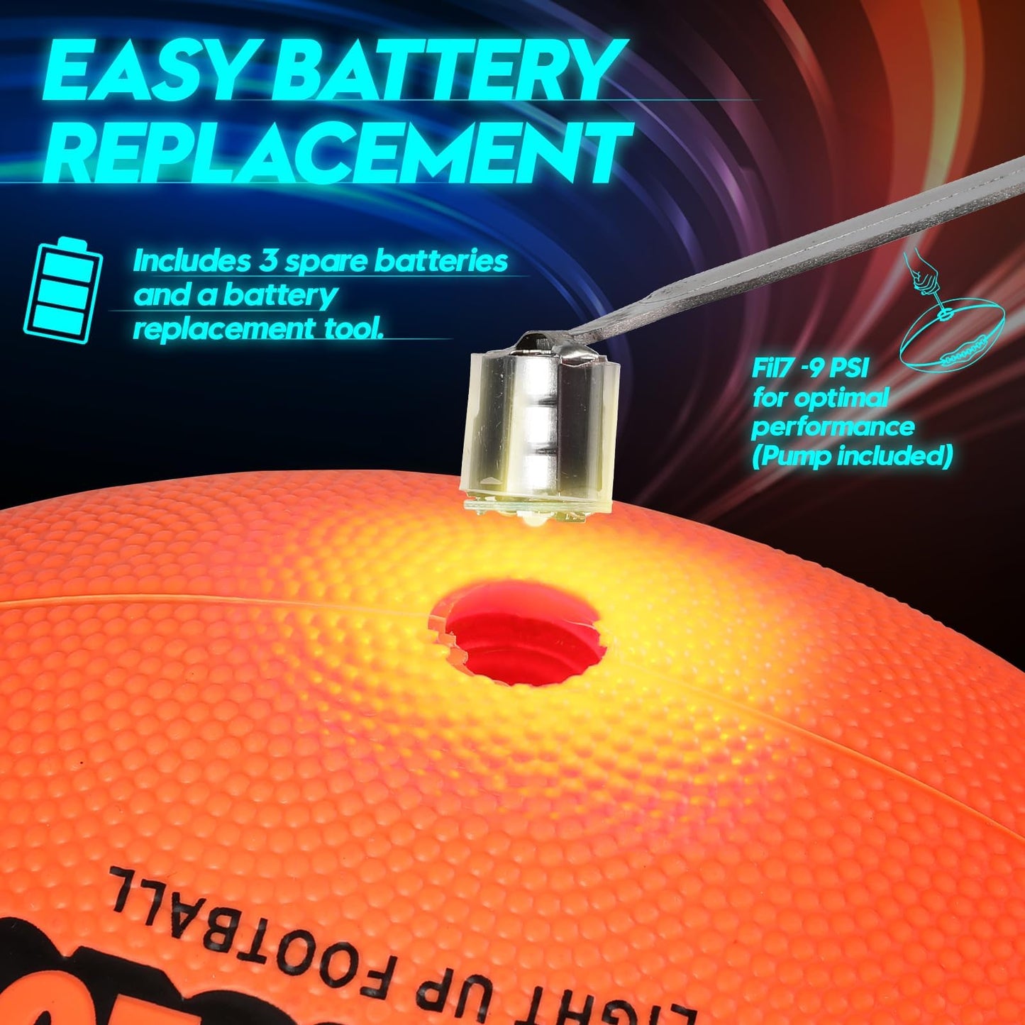 FLASHGLOW Light Up Football for Boys — Glow in the Dark Night Play (Ages 8-15)