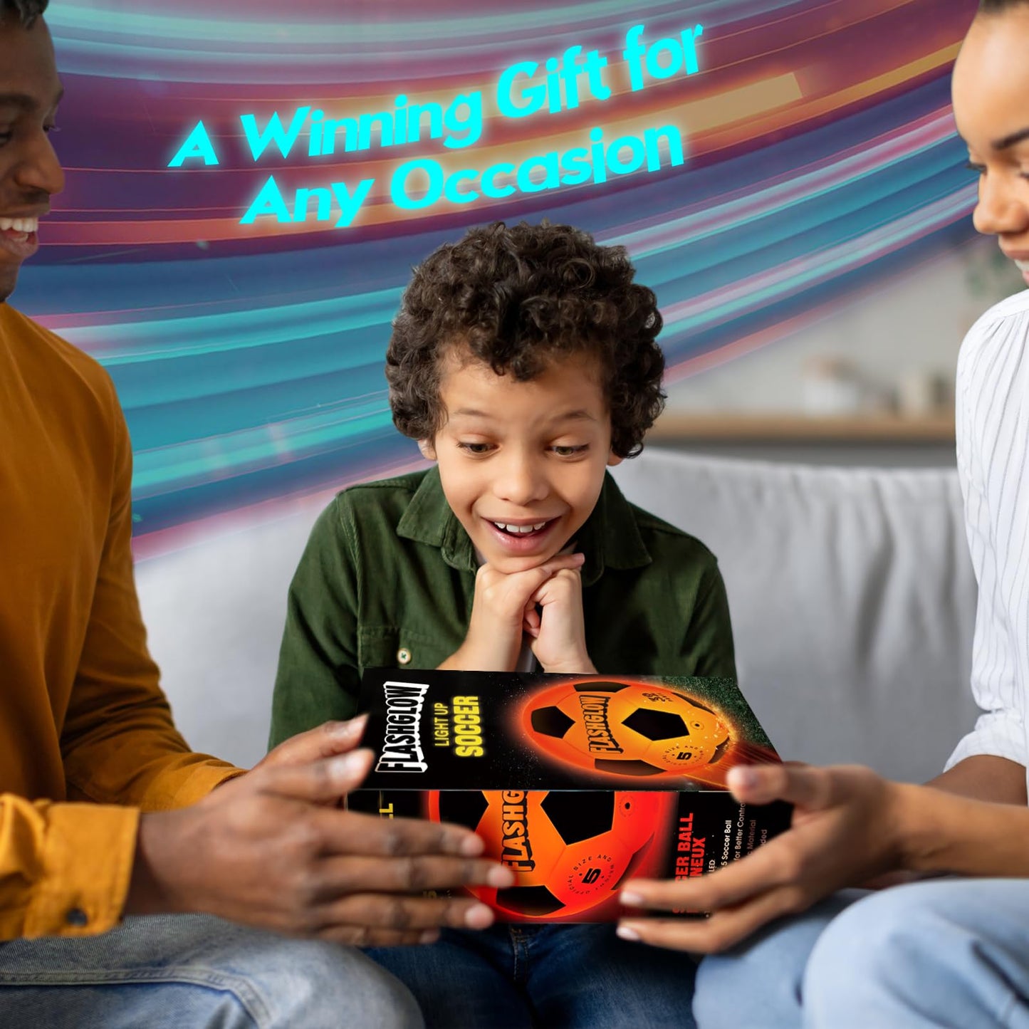 FlashGlow Light-Up Soccer Ball — Glow-in-the-Dark Night Play for Ages 8–15