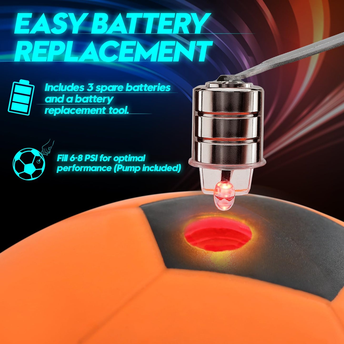 FlashGlow Light-Up Soccer Ball — Glow-in-the-Dark Night Play for Ages 8–15