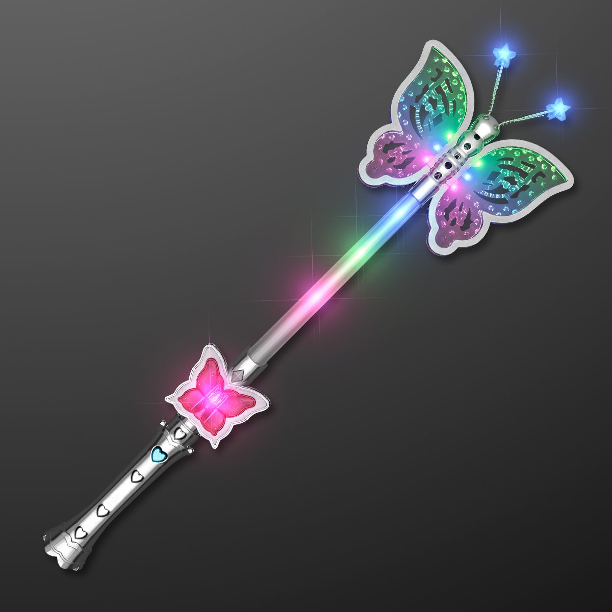FlashingBlinkyLights LED Pretty Butterfly Fairy Wand for Girls | Light Up Fun