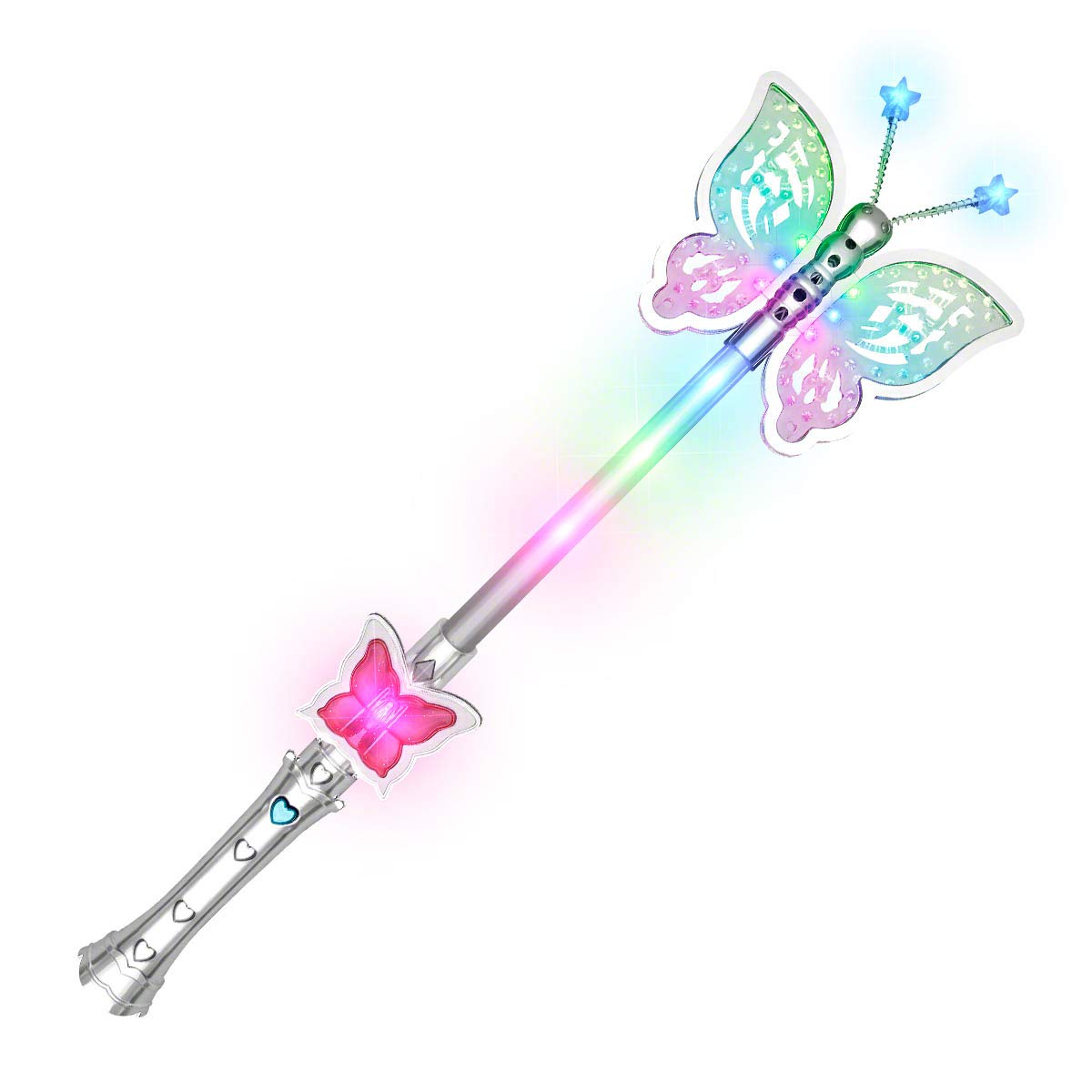 FlashingBlinkyLights LED Pretty Butterfly Fairy Wand for Girls | Light Up Fun