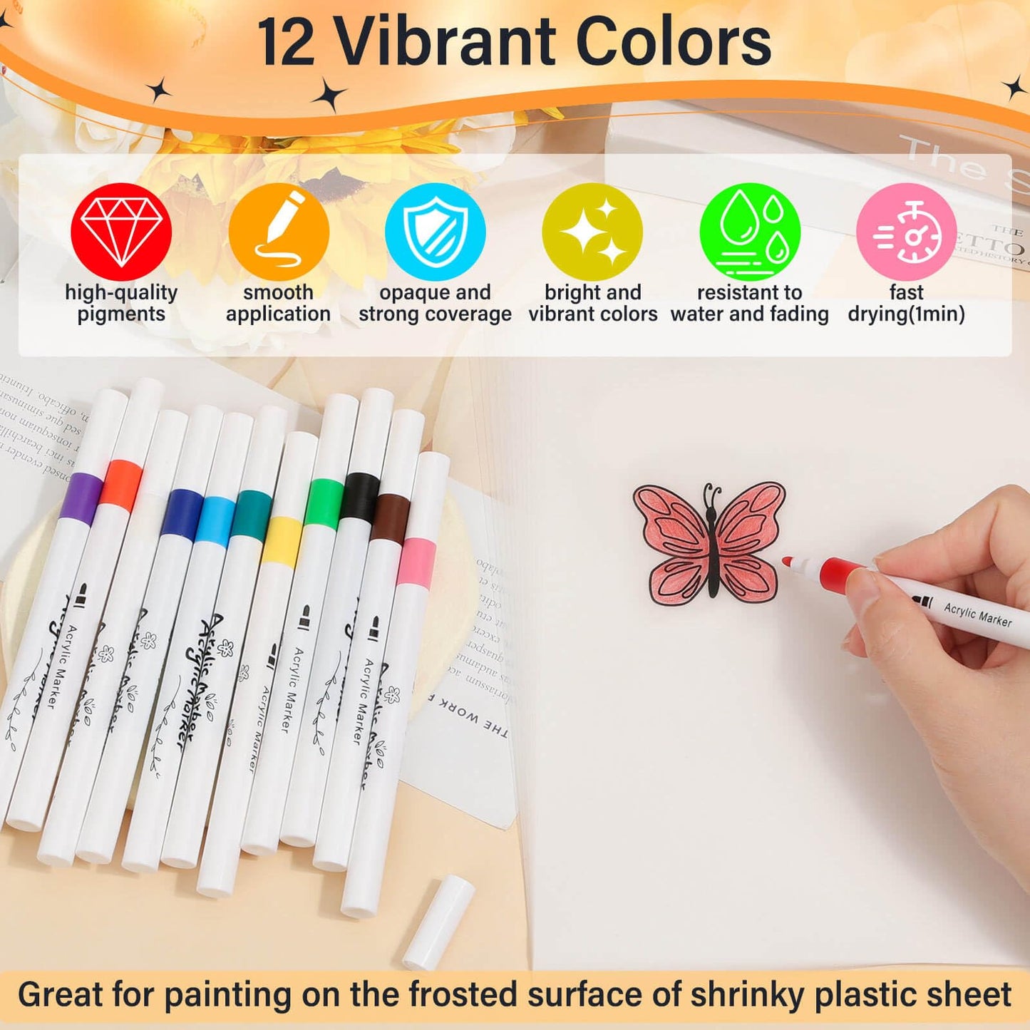 Flasoo 87 PCS Shrinky Plastic Sheets Kit — Creative Shrinky Art, Keychains & Craft Supplies