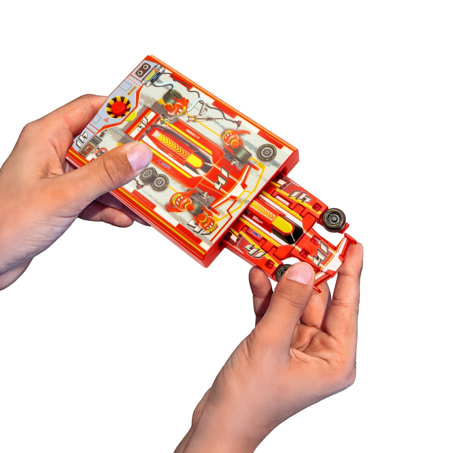 FLAT 2 FAST Original Speed Card Racer – Instant Launch, Real Rubber Tires