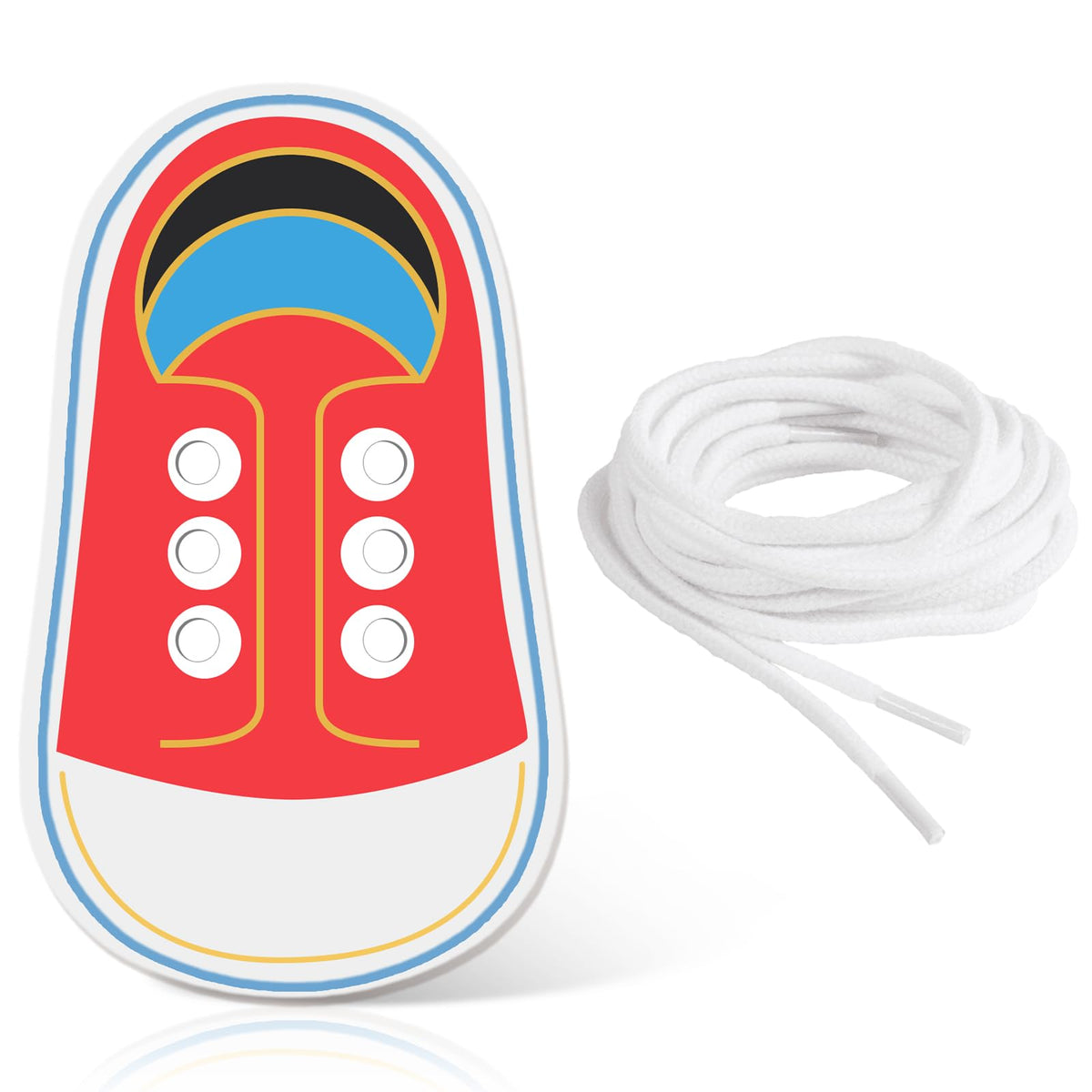 FLATRI Wooden Shoe Tying Practice for Kids – Learn to Tie Shoes with Lacing Training