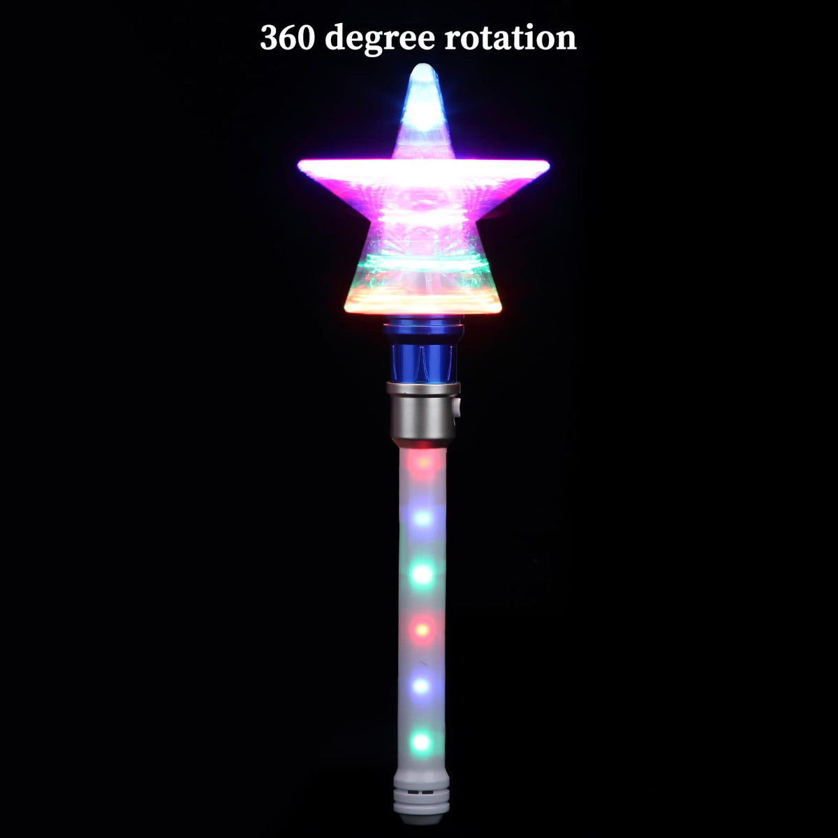 Fleeting Time Light Up Frozen Snowflake Wand – 360° LED Magic Wand for Kids