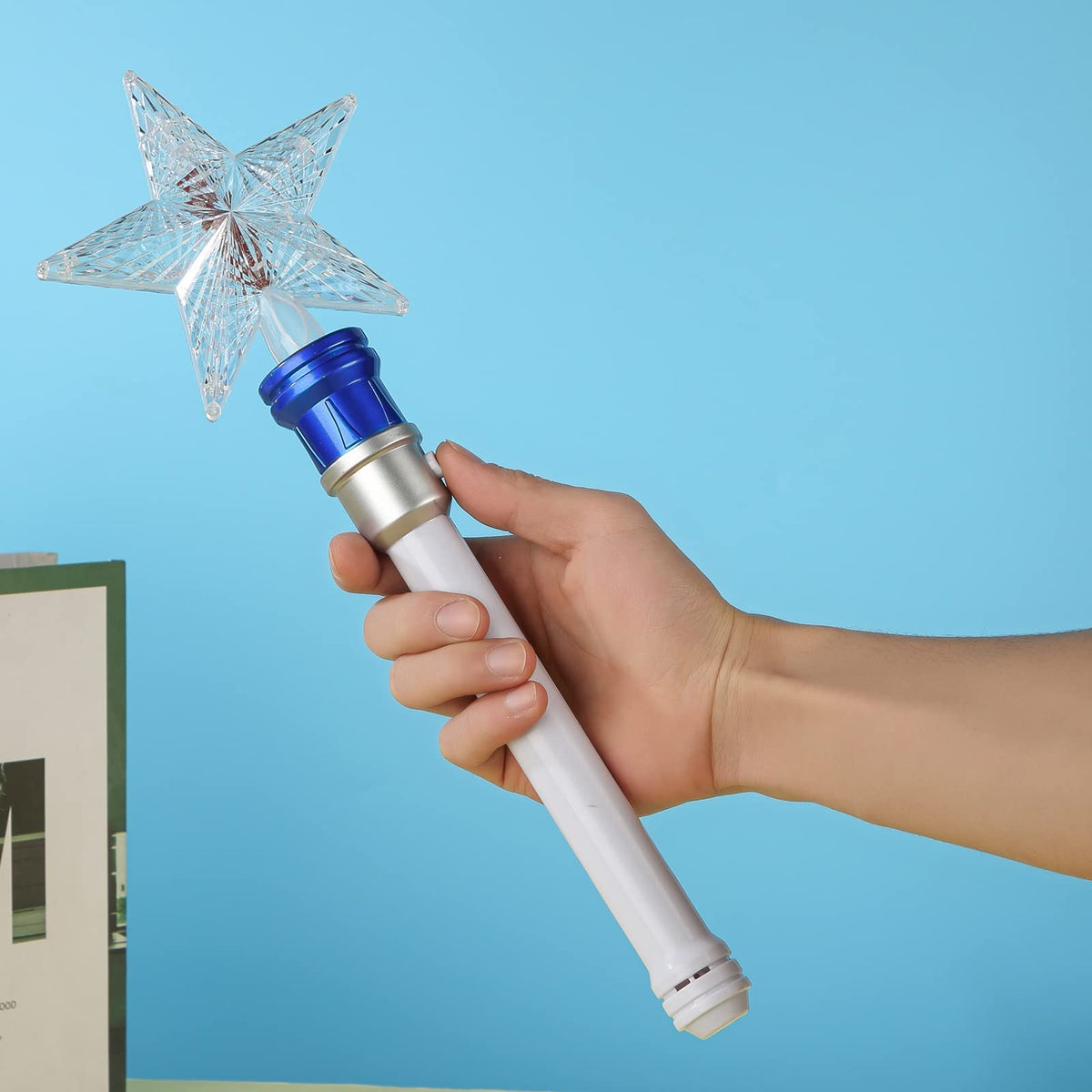 Fleeting Time Light Up Frozen Snowflake Wand – 360° LED Magic Wand for Kids