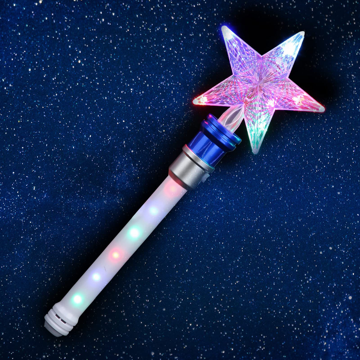 Fleeting Time Light Up Frozen Snowflake Wand – 360° LED Magic Wand for Kids