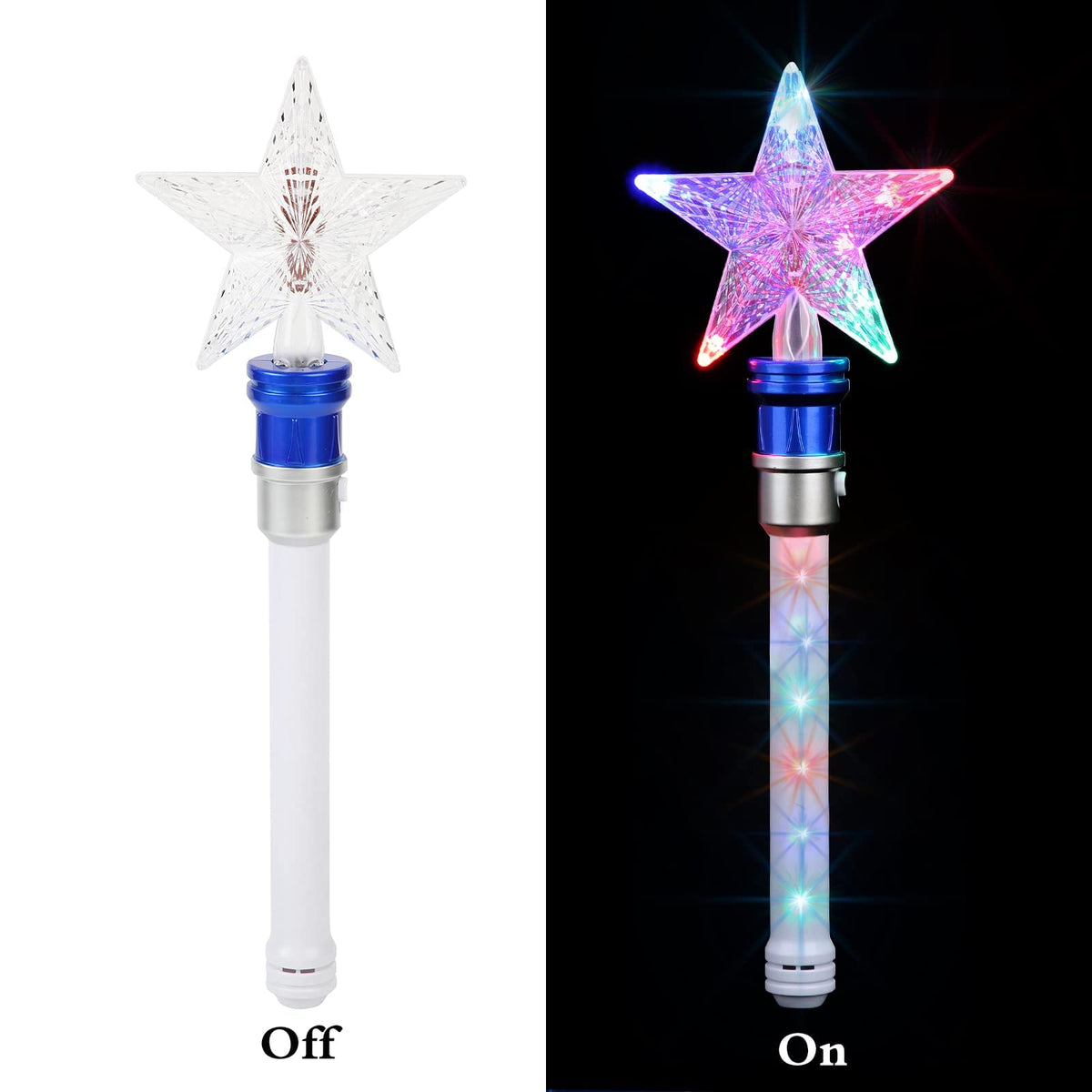 Fleeting Time Light Up Frozen Snowflake Wand – 360° LED Magic Wand for Kids