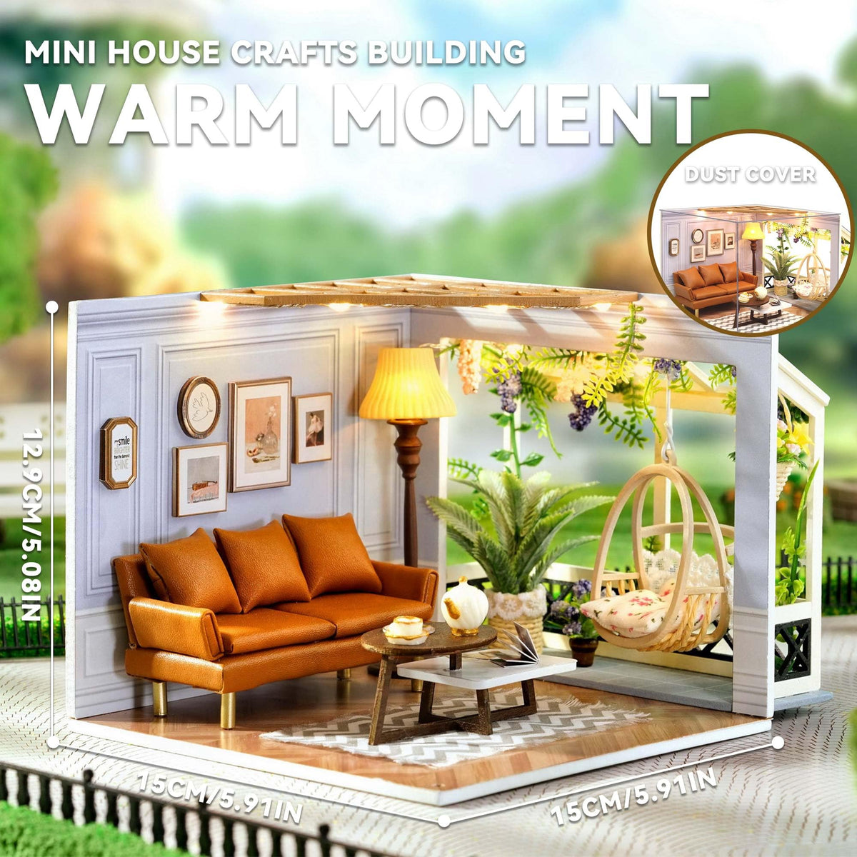 Flever DIY Miniature House Kit with LED Light – Creative Family Craft