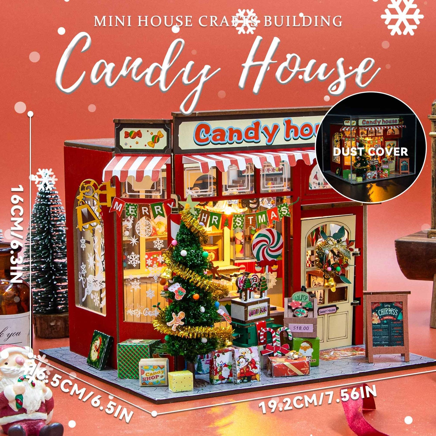 Flever DIY Miniature House Kit with LED Light - Creative Tiny Home Craft